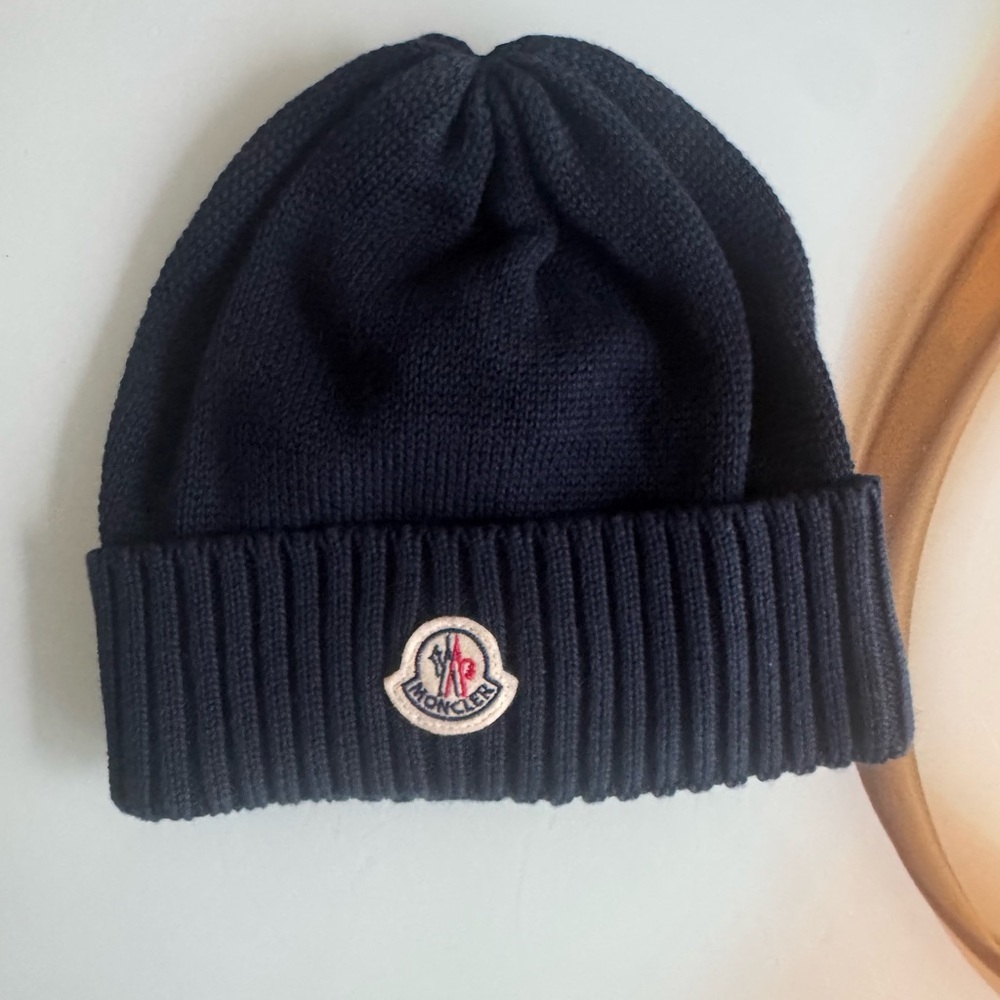 Moncler Navy Blue Knit Hat